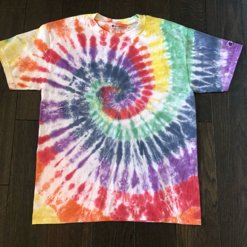 Champion tie dye tee new MED